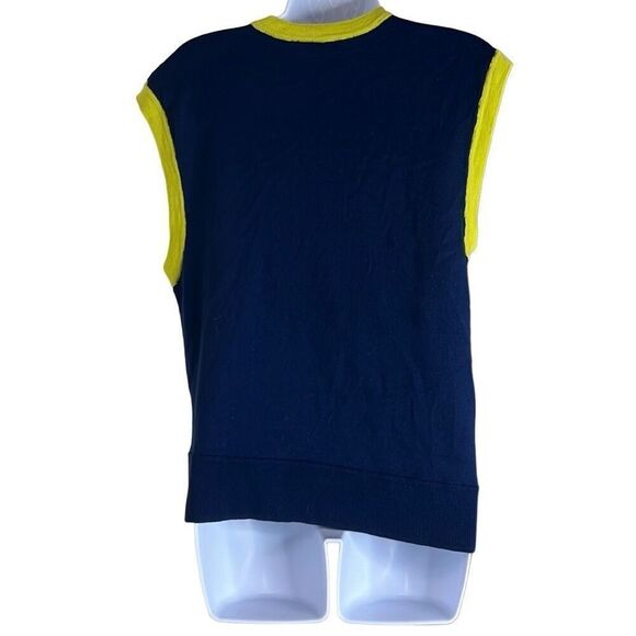 Nina Ricci Green Black Colorblock Knot Detail Wool Top Small Workwear Luxury - Picture 2 of 10